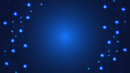 Connecting people and communication concept, social network.