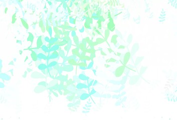 Light Blue, Green vector elegant template with leaves.