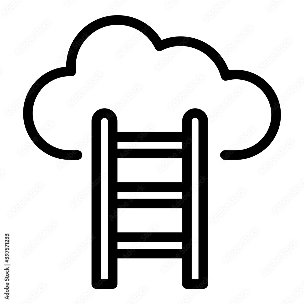 Poster career path icon. outline career path vector icon for web design isolated on white background