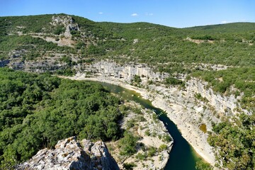 Fototapeta na wymiar Les gorges de l’Ardèche
