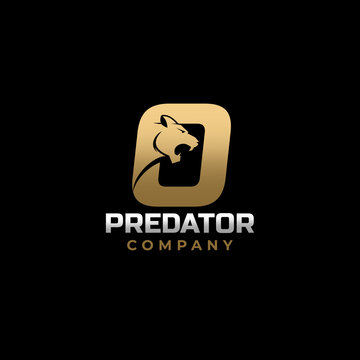 Letter O Tiger, Predator Logo Design Vector