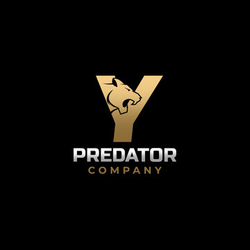 Letter Y Tiger, Predator Logo Design Vector