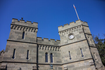 Crimea. Yalta. Beautiful palaces, green parks and cozy city streets.