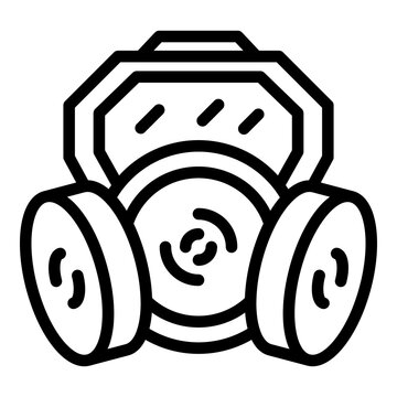 recommend clip art: Respirator mask icon. Outline respirator mask vector icon for web design isolated on white background