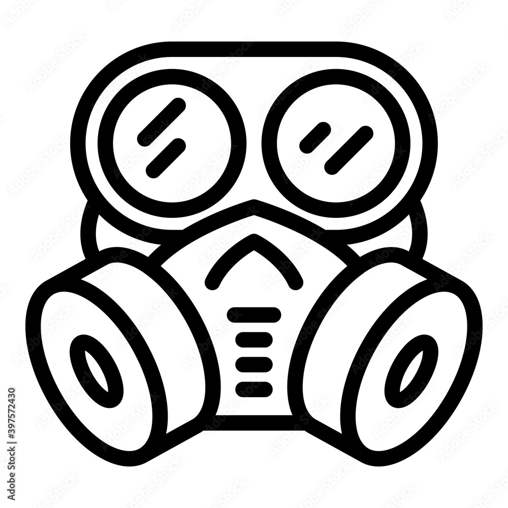 Aufkleber army gas mask icon. outline army gas mask vector icon for web design isolated on white background
