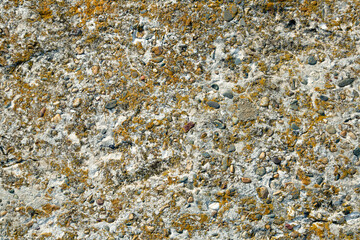 Gray texture of old stone. Close-up