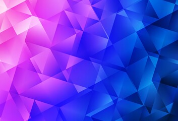 Light Pink, Blue vector triangle mosaic template.