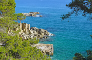 Litoral de Sant Antoni de Calonge, Gerona Cataluña España	