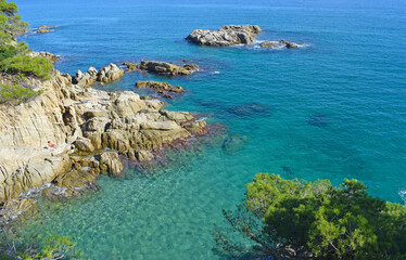 Litoral de Sant Antoni de Calonge, Gerona Cataluña España	