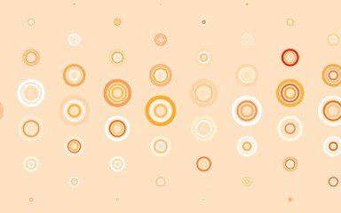 Light Orange vector texture with disks.