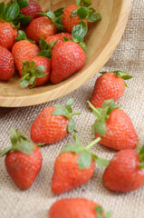Obraz na płótnie Canvas strawberry, healthy fruits, contain lot of Vitamin and nutrition
