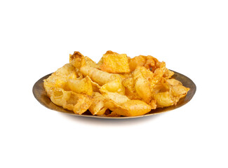 Indian Breakfast Dish Sola Fali or Masala Papri Served With Green Chutney