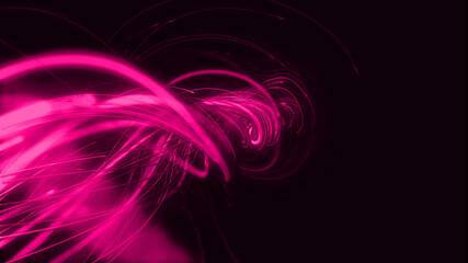 Glowing Lines Particles Flow Multi color strings, Rays Backdrop illustration background.