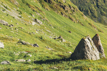 Obraz premium Backpacking in the mountains in the Caucasus Arkhyz in Russia