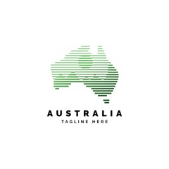 Fototapeta premium Australia forest illustration logo design vector template