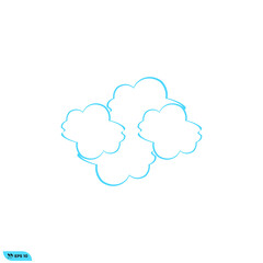 Icon vector graphic of Cloud Blue
