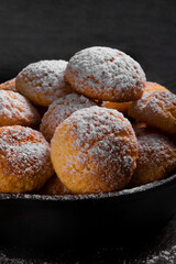 Sugar coated Sweet coconut bread frosted, orange a colorful as it is delicious