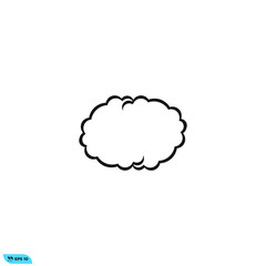 Icon vector graphic of cloud, good for template app
