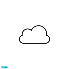 Icon vector graphic of cloud, good for template app