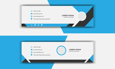 Email signature template design. Corporate mail, business email signature  design.	