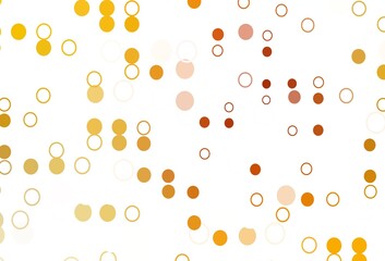 Light Yellow, Orange vector backdrop with dots.