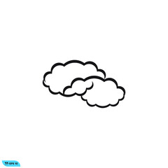Icon vector graphic of cloud, good for template app