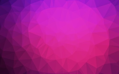 Obraz premium Dark Pink vector blurry triangle pattern.