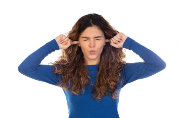 Beautiful woman with wavy hair