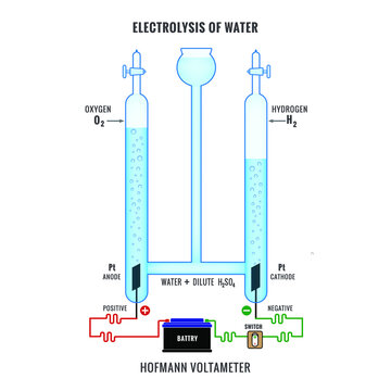 Electrolysis Of Water Forming Hydrogen And Oxygen