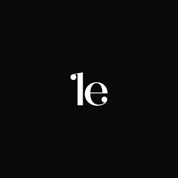 L E letter logo abstract design on black color background. le monogram