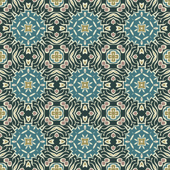 Creative style color abstract geometric pattern in white green blue pink gold, vector seamless, can be used for printing onto fabric, interior, design, textile