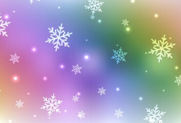 Fototapeta na wymiar Light Multicolor vector pattern in Christmas style.