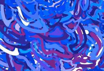 Dark Pink, Blue vector background with wry lines.