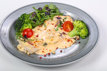 Chicken breast in cream sauce