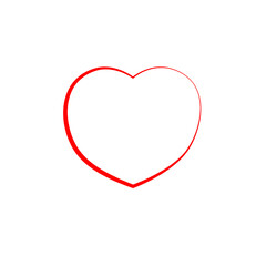 Heart icon, Valentines Day symbol, graphic design template, love sign, vector illustration