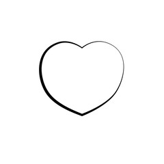 Heart icon, Valentines Day symbol, graphic design template, love sign, vector illustration