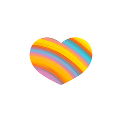 Heart icon, Valentines Day symbol, graphic design template, love sign, vector illustration