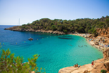 Naklejka premium Cala Saladeta-Ibiza
