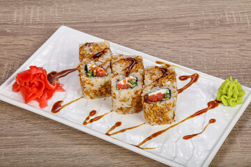 Japanese traditional roll with eel