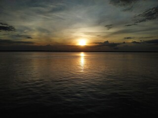 sunset over the sea