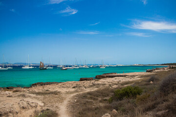 Fototapeta na wymiar Island Formentera from Spain