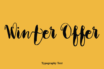 Winter Offer Bold Typography Text For Sale Banners Flyers and Templates