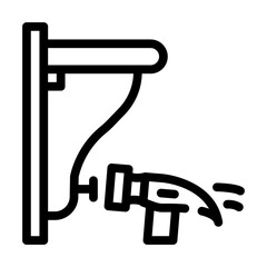 shelf nailing line icon vector illustration black