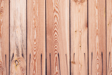 Fototapeta premium Background of wooden planks with a row of nails