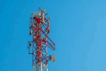Cell Phone tower with wireless antennas