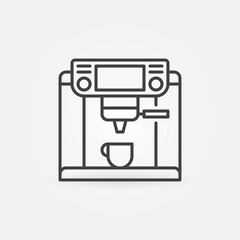 Coffee Machine outline vector concept icon or design element