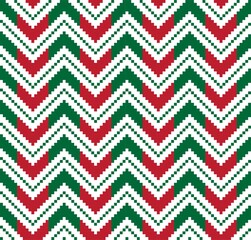 Christmas Chevron Seamless Pattern Background