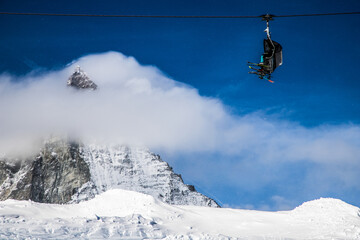 skiing in the Swiss Alps, Matterhorn Glacier paradise