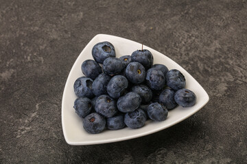 Ripe sweet tasty blueberries heap