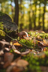 mushrooms in the forest